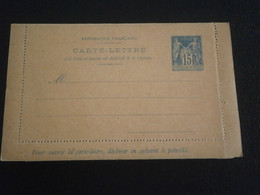 FRANCE LETTRE ENVELOPPE COURIER SAGE 15c 90 ENTIER POSTAL CARTE LETTRE PIQUAGE C REPONSE PAYEE - Cartes-lettres