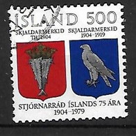 ISLANDE: 75ème Anniversaire Du Gouvernement De L'Islande  N°497  Année:1979 - Used Stamps