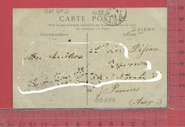 CARTE NOMINATIVE : DEJEAN  ( Repasseuse )  à  09100  Pamiers - Genealogy