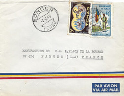 Tchad 1965 Bongor Barbary Sheep Ammotragus Lervia Army Flag Cover - Gibier