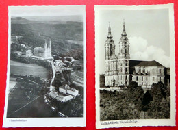 2 X Basilika Vierzehnheiligen - Luftbild - Bad Staffelstein Wallfahrt Kirche Franken Bayern Echt Foto Kleinformat - Lichtenfels