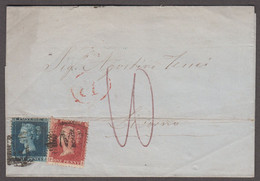 1860 (Jul 3) Wrapper From Malta To Italy With GB 1d And 2d Tied By "M" Barred Oval - Storia Postale