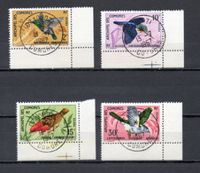 COMORES N° 41 à 44  OBLITERES  COTE 30.00€   FAUNE OISEAUX ANIMAUX - Used Stamps