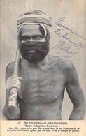 En Nouvelle Calédonie - Type Indigène - Homme - Masque De Guerre - Carte Postale Ancienne - Nueva Caledonia
