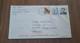 AMERICAN KESTREL-1 C - H.W.CARUWAY-76 C-COVER-POSTMARK ROCKFORD-USA-UNITED STATES-2006 - Covers & Documents