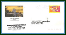 PAP N° 3230 - E2 Repiqué Eglise Saint Symphorien 21 Nuits Saint Georges + Flamme De Nuits St G. 2003 - Prêts-à-poster:Stamped On Demand & Semi-official Overprinting (1995-...)