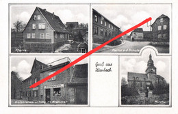 AK Utenbach Kolonialwaren Laden Krähmer Pfarre Schule Kirche NS Flagge A Apolda Wormstedt Kosnitz Camburg Bad Sulza - Apolda