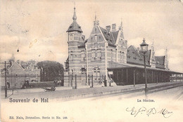 Belgique - Hal - Souvenir De Hal - Edit. Nels - La Station - Oblitéré Bruxelles 1904 - Carte Postale Ancienne - Halle