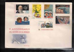 Cuba 1966 Space / Raumfahrt 5th Anniversary Of The Man In Space FDC - Sud America