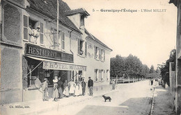 Germigny L'Evêque           77        Café Restaurant Hôtel  Ch.Millet. Côté Rue.   (voir Scan) - Autres & Non Classés