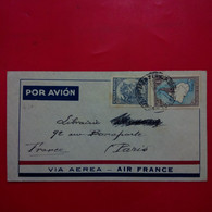 LETTRE ARGENTINE POUR PARIS VIA AEREA AIR FRANCE - Storia Postale