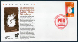 Ref. MX-2229FD MEXICO 2001 - DAY AGAINST ILLEGAL DRUGS, ANTI DRUGS, MI# 2924, FDC, HEALTH 1V Sc# 2229 - Drogen