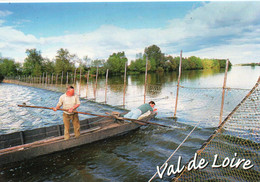 Le Val De Loire Animée Pêcheurs De Saumons En Loire Pêche Batellerie - Pêche