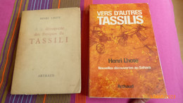 Préhistoire Du Sahara / À LA DÉCOUVERTE DES FRESQUES DU TASSILI  & VERS D'AUTRES TASSILIS  Par H. Lhote . - Paquete De Libros