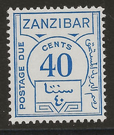 Zanzibar, 1936, D 29, Postage Due, Mint Hinged - Zanzibar (...-1963)