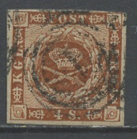 Danemark - Dänemark - Denmark 1858-63 Y&T N°8 - Michel N°8 (o) - 4s Couronne Et Spectres - Used Stamps