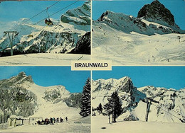 BRAUNWALD Sesselbahn Grotzenbühl Skilift - Braunwald