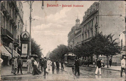 ! 1911 Alte Ansichtskarte Bucuresti, Bukarest, Bulevard Academiei, Romania, Rumänien, Tram, Straßenbahn - Roemenië
