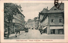 ! Alte Ansichtskarte Sibiu, Hermannstadt, Romania, Rumänien, Tram, Straßenbahn - Roemenië