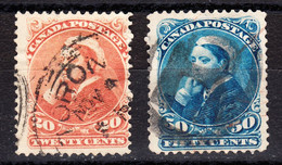 Canada 1888-97 Cancelled, Sc# 46-47 - Usados