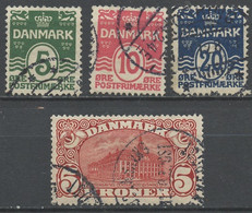 Danemark - Dänemark - Denmark 1912 Y&T N°65 à 68 - Michel N°63 à 66 (o) - Chiffre Et Poste De Copenhague - Usado