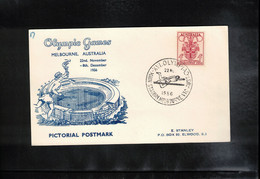 Australia 1956 Olympic Games Melbourne - Main Stadium Athletics Interesting Postcard - Summer 1956: Melbourne