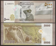 SYRIA. 5 X 5000 Pounds 2019. UNC. - Siria