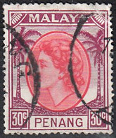 MALAYA-PENANG  SCOTT NO 39  USED  YEAR  1954 - Penang