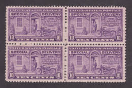 USA 1917: SPECIAL DELIVERY STAMPS Block Of 4 In Gray Violet - Nuevos