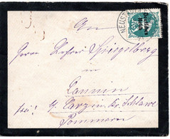 57045 - Deutsches Reich - 1921 - 60Pfg Abschied EF A Bf NEUSTADT -> Cannin - Covers & Documents