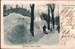 ! Alte Ansichtskarte , Montreal, Canada, Kanada, Dorchester Street In Winter, 1900 - Montreal