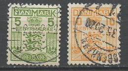 Danemark - Dänemark - Denmark Taxe 1934-53 Y&T N°T34 à 35 - Michel N°P17 à 18 (o) - Armoirie - Segnatasse