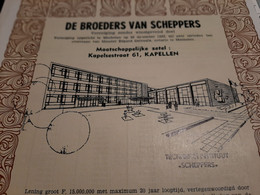 De Broeders Van Scheppers - Obligatie Van 5000 Frank Aan Toonder - Mechelen - Kapellen January 1966. - Andere & Zonder Classificatie