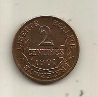 JC, Monnaie , France , 2 Centimes DUPUIS,  1901,  2 Scans - 2 Centimes