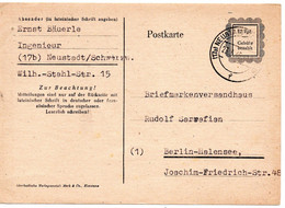 57081 - Alliierte Besetzung / Frz Zone - 1946 - 12Pfg GAKte NEUSTADT -> Berlin - Other & Unclassified