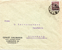 57085 - Deutsches Reich - 1923 - 1MrdM EF A Bf HAMBURG -> Lueneburg - Briefe U. Dokumente