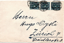 57089 - Deutsches Reich - 1923 - 3@50M Posthorn A Bf KONSTANZ -> Schweiz - Storia Postale