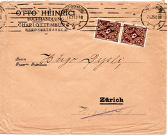 57090 - Deutsches Reich - 1923 - 2@30M Posthorn A DrucksBf CHARLOTTENBURG -> Schweiz - Storia Postale