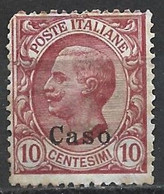Caso, 1912 - 10c Rosa, Soprastampato - Nr.3 MLH* - Ägäis (Caso)