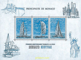 67787 MNH MONACO 1985 REGATA TRANSATLANTICA MONACO-NUEVA YORK - Otros & Sin Clasificación