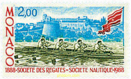 67795 MNH MONACO 1988 CENTENARIO DE LA SOCIEDAD NAUTICA DE MONACO - Otros & Sin Clasificación