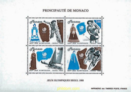 67798 MNH MONACO 1988 24 JUEGOS OLIMPICOS VERANO SEUL 1988 - Otros & Sin Clasificación