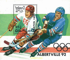 72988 MNH LAOS 1990 16 JUEGOS OLIMPICOS INVIERNO ALBERTVILLE 1992 - Hockey (Veld)