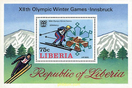 72936 MNH LIBERIA 1976 12 JUEGOS OLIMPICOS INVIERNO INNSBRUCK 1976 - Hiver 1976: Innsbruck