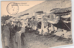 MAROC - MEKNES - Une Rue D'Artisans - Commerce - Cartes Postales Anciennes - Meknes