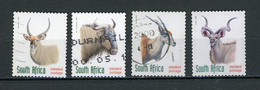 AFRIQUE DU SUD : FAUNE (GAZELLE) - N° Yvert 1030+1031+1032+1033 Dent 13 & Cadre De Phospho - Used Stamps