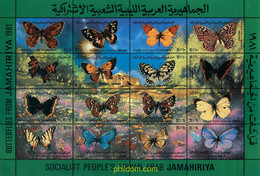 232631 MNH LIBIA 1981 MARIPOSAS - Spiders