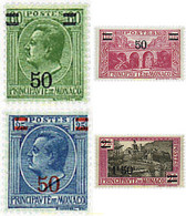 344504 HINGED MONACO 1928 PRINCIPE LUIS II Y VISTAS DEL PRINCIPADO - Other & Unclassified