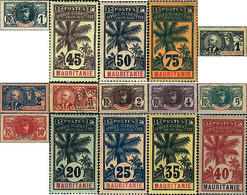 590127 HINGED MAURITANIA 1906 SERIE BASICA - Usati