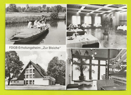 Allemagne Brandebourg BURG Borkowj En 4 Vues En 1983 Prozninski Dom FDGB Blejcha Bateau Promenade VOIR DOS - Burg (Spreewald)